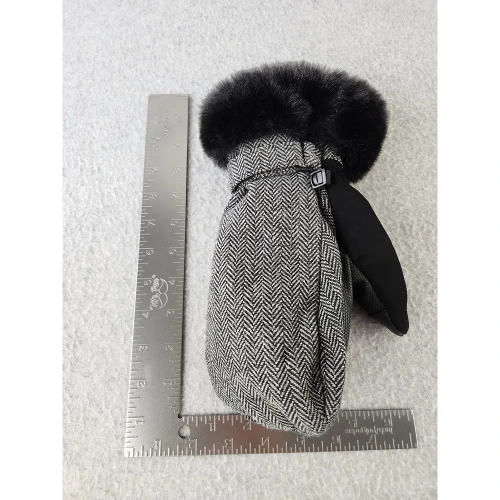 Ozark Trail Ski Mittens Faux Fur Glove Women's L/XL Grippy Thinsulate Insulation
